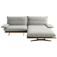 ECKSOFA Chenille, Flachgewebe Wildeiche, Ecru  - Wildeiche/Ecru, Design, Holz/Textil (284/161cm) - Koinor