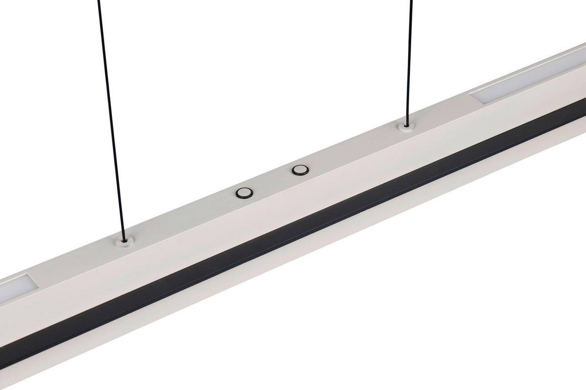 LED-HÄNGELEUCHTE Athina   - Schwarz/Grau, Design, Kunststoff/Metall (95/75-150cm) - Novel