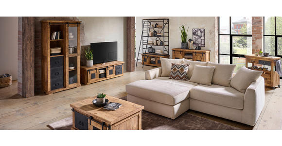 SIDEBOARD  145/85/45 cm 2 Schublade(n)  - Schwarz/Naturfarben, KONVENTIONELL, Holz/Holzwerkstoff (145/85/45cm) - Landscape