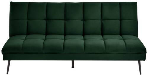 SCHLAFSOFA in Samt Dunkelgrün  - Dunkelgrün/Schwarz, MODERN, Textil/Metall (178/84/98cm) - MID.YOU