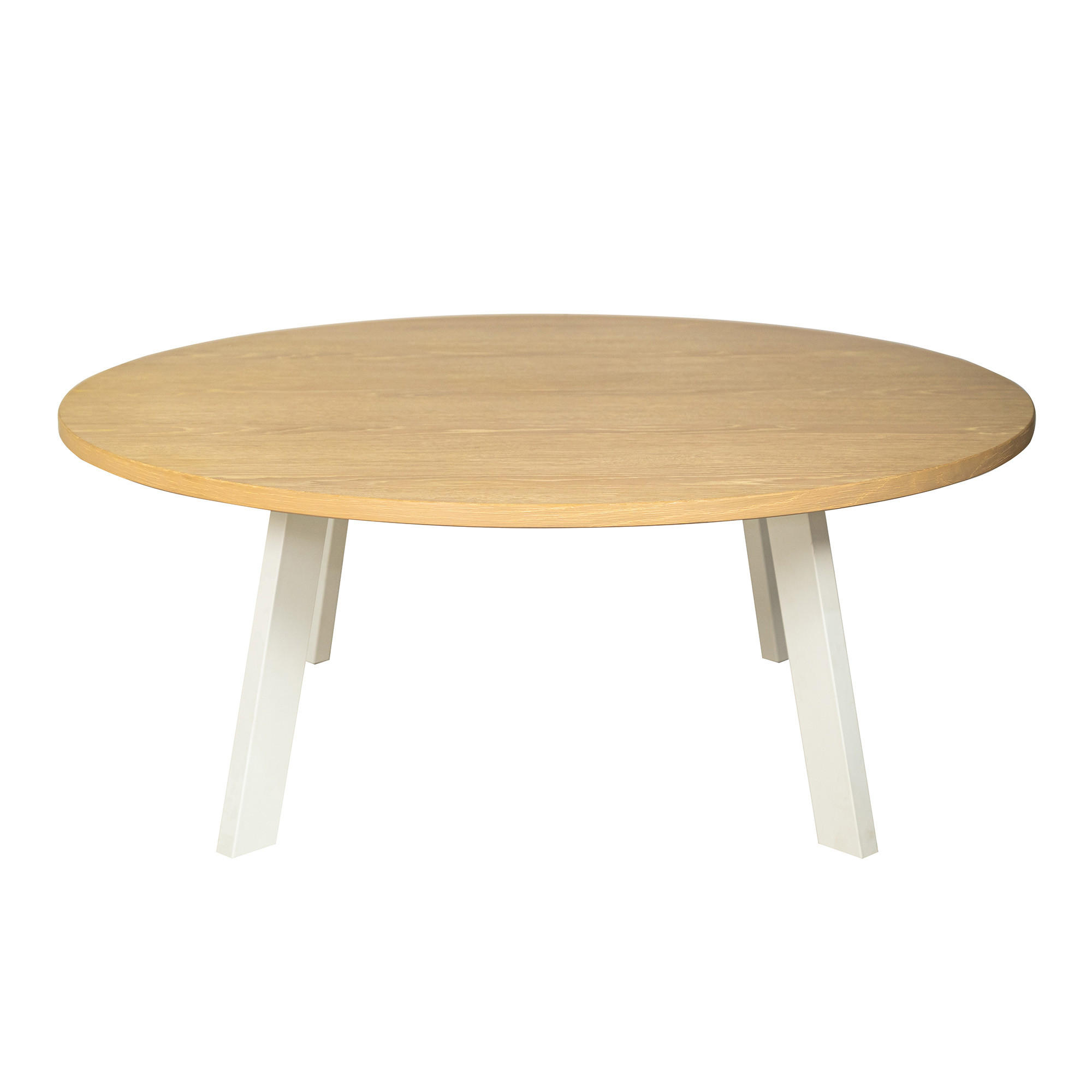 SOFFBORD i trä 115/115/45 cm  - vit/ek Bianco, Modern, metall/trä (115/115/45cm) - Niels Andersson
