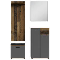 GARDEROBE 4-teilig  in 60/102/30 cm  - Alteiche/Anthrazit, Design, Holzwerkstoff (60/102/30cm) - MID.YOU