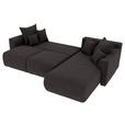 ECKSOFA in Lederlook Dunkelbraun  - Chromfarben/Dunkelbraun, KONVENTIONELL, Kunststoff/Textil (293/195cm) - Carryhome