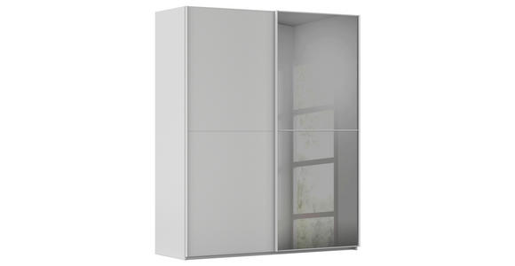 SCHWEBETÜRENSCHRANK 201/223/68 cm 2-türig Grau  - Grau, KONVENTIONELL, Glas/Holzwerkstoff (201/223/68cm) - Novel