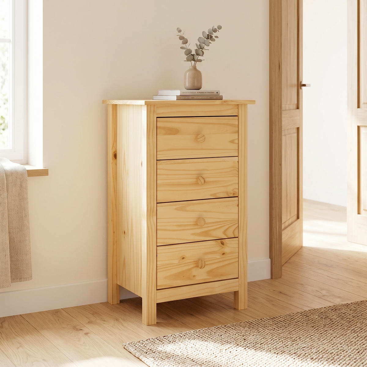 BYRÅ 46/80/35 cm  - naturfärgad, Natur, trä (46/80/35cm) - Livetastic