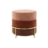HOCKER Struktur Terracotta  - Terracotta, Basics, Textil/Metall (48,5/48,5/46cm) - Kayoom