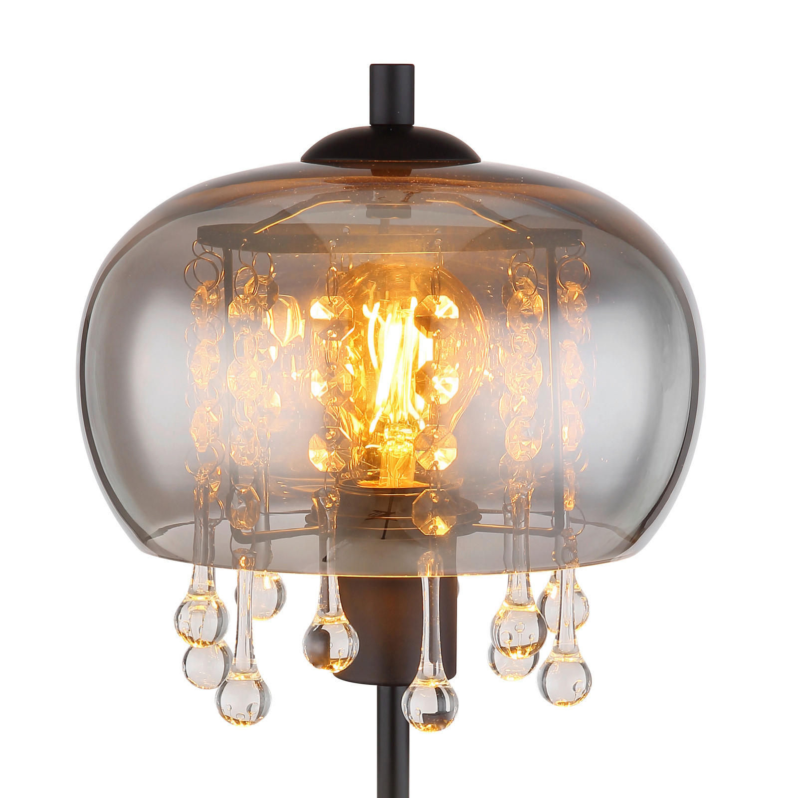Thumbnail - Globo Tischleuchte Corry, Metall, Glas, 45 cm, Wippschalter, Lampen & Leuchten, Innenbeleuchtung, Tischlampen, Tischlamp...