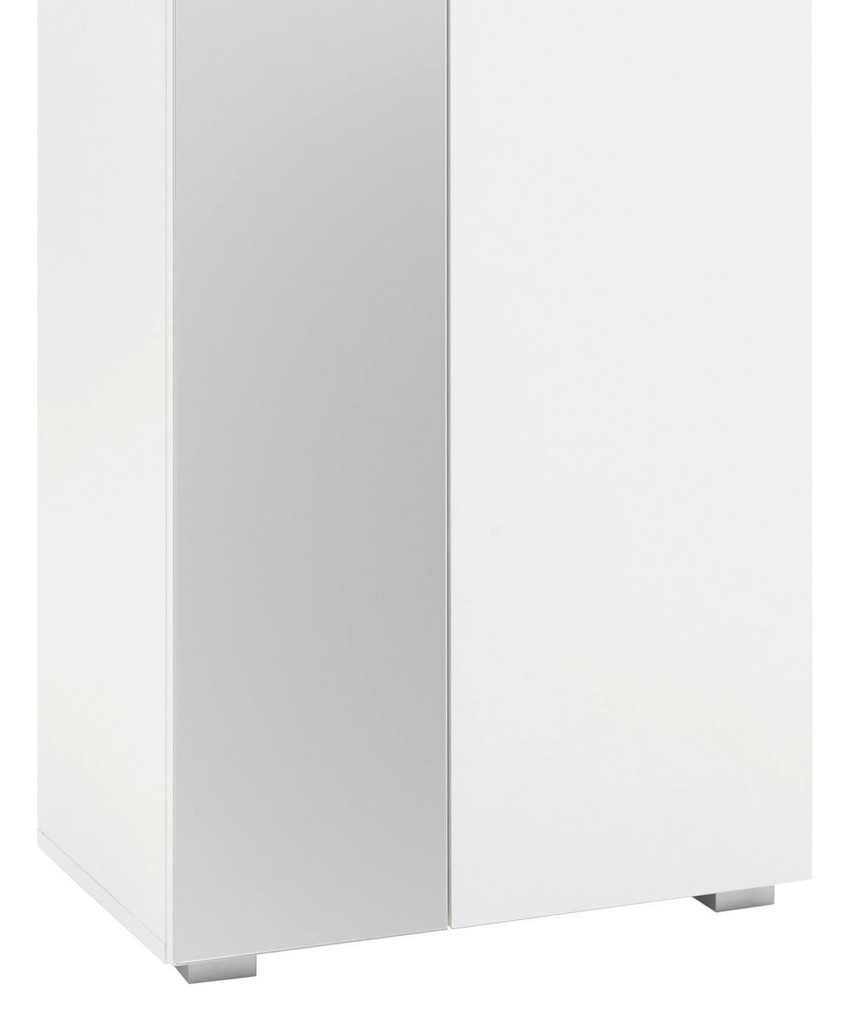 ORMAR GARDEROBNI  bijela, boje hrasta  - bijela/srebrne boje, Moderno, staklo/drvni materijal (60/198/38cm) - Xora