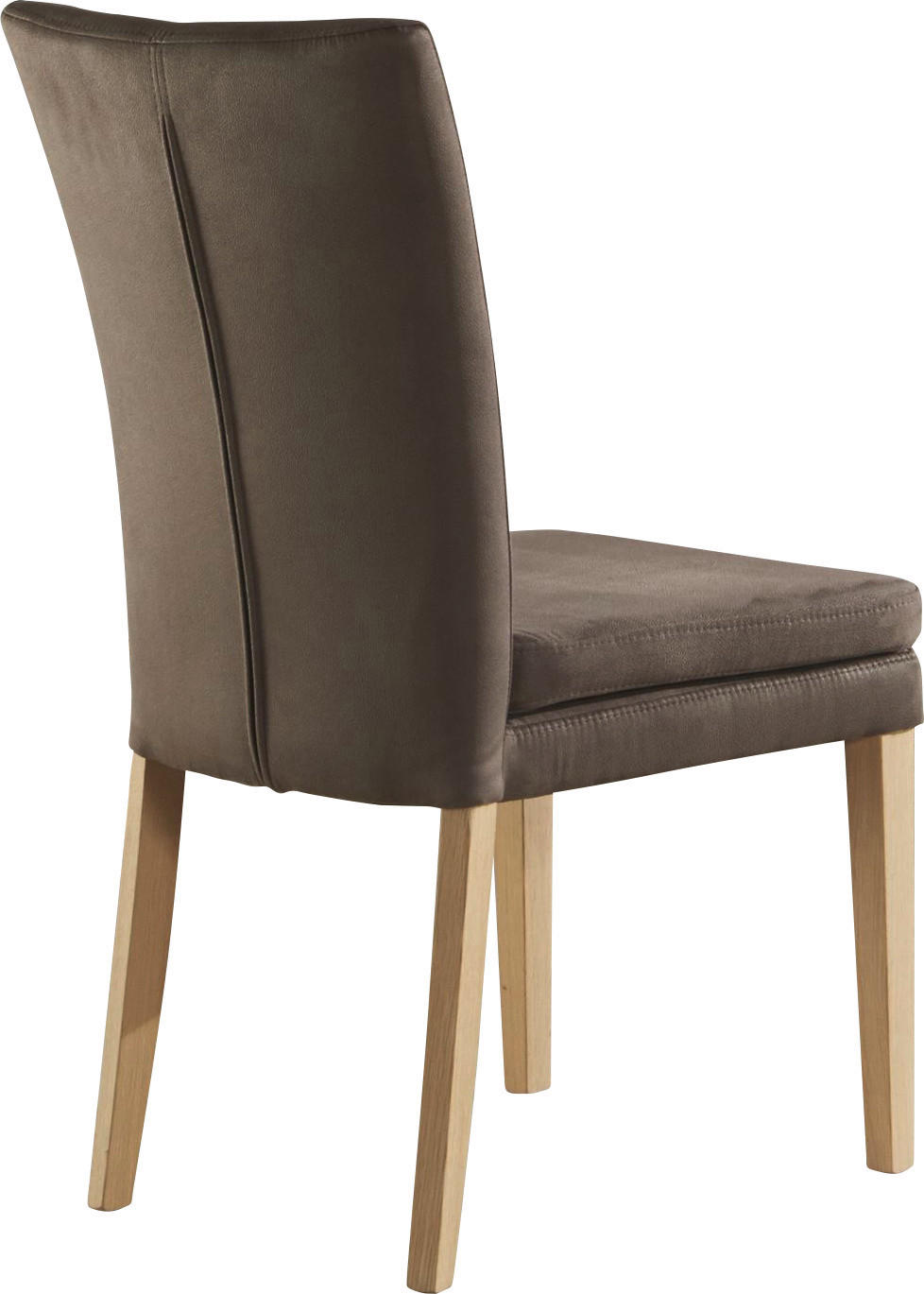 STUHL  in Mikrofaser  - Schlammfarben/Eichefarben, Design, Holz/Textil (44/94/60cm) - Valdera
