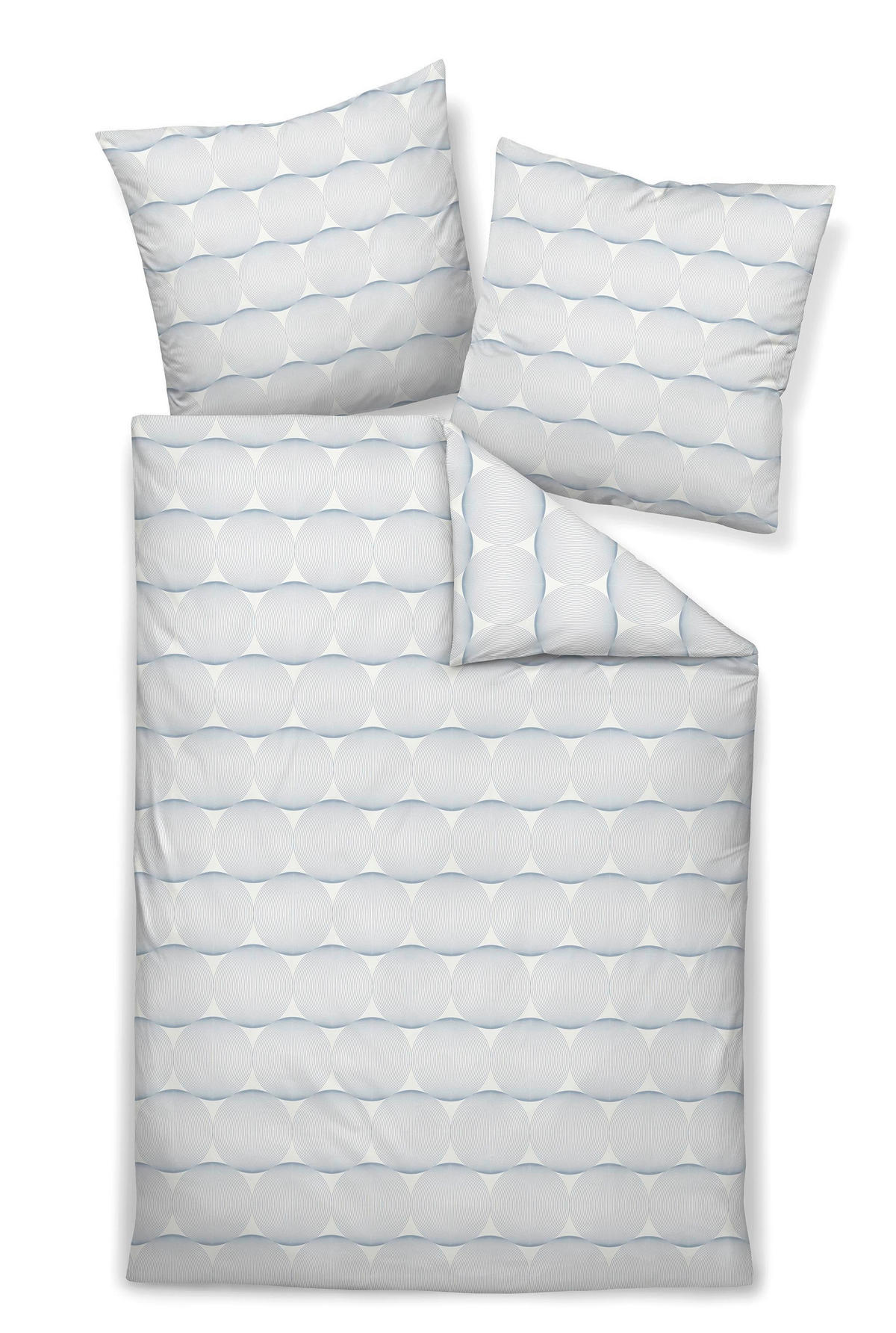 BETTWÄSCHE MILANO Makosatin 135/200 cm  - Hellblau, Basics, Textil (135/200cm) - Janine