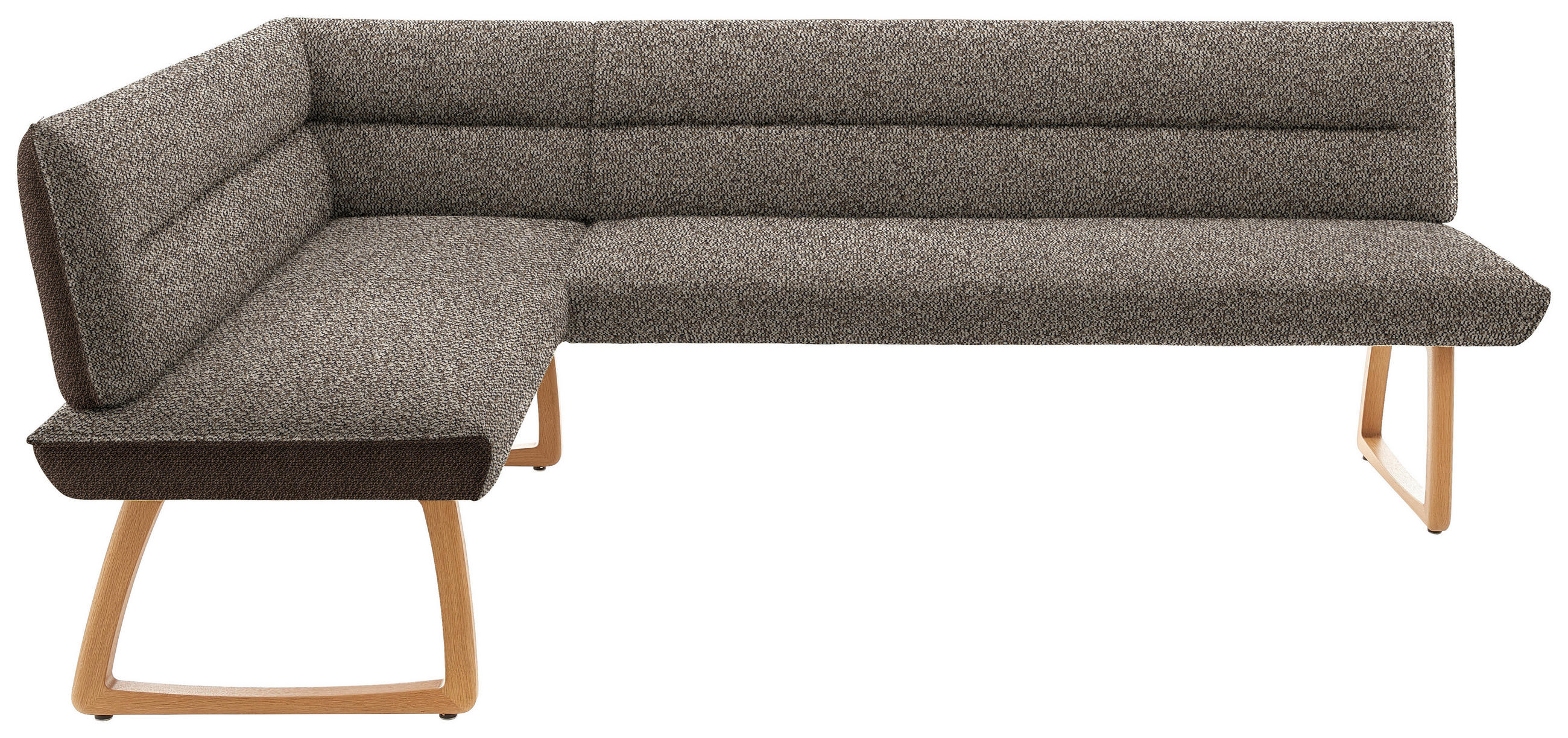 ECKBANK 162/237 cm  in Braun, Hellbraun  - Hellbraun/Eichefarben, Design, Holz/Textil (162/237cm) - Koinor