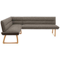 ECKBANK 162/237 cm  in Braun, Hellbraun  - Hellbraun/Eichefarben, Design, Holz/Textil (162/237cm) - Koinor