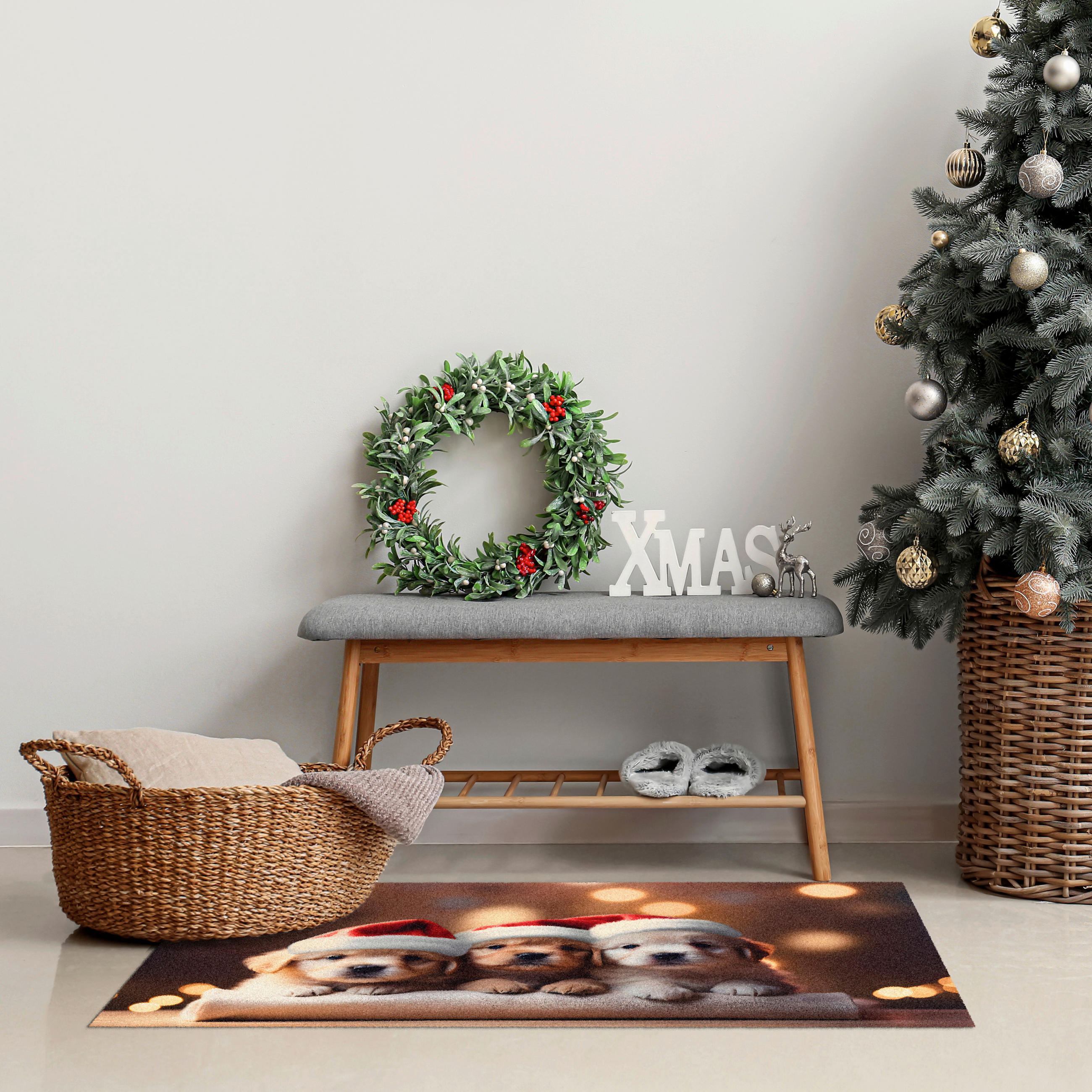 SZENNYFOGÓ SZŐNYEG - Basics, műanyag (80/60cm) - X-Mas