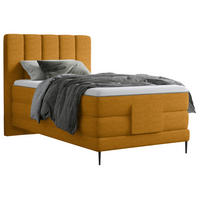 BOXSPRINGBETT 120/200 cm  in Currygelb  - Currygelb/Schwarz, Natur, Textil/Metall (120/200cm) - Esposa