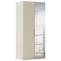 DREHTÜRENSCHRANK 101/223/61 cm,  in Champagner, 2-türig  - Chromfarben/Edelstahlfarben, Basics, Glas/Holzwerkstoff (101/223/61cm) - Novel