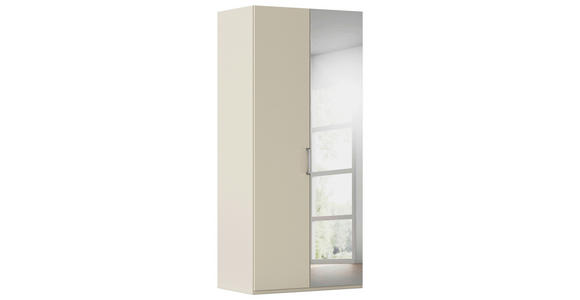 DREHTÜRENSCHRANK 101/223/61 cm,  in Champagner, 2-türig  - Chromfarben/Edelstahlfarben, Basics, Glas/Holzwerkstoff (101/223/61cm) - Novel