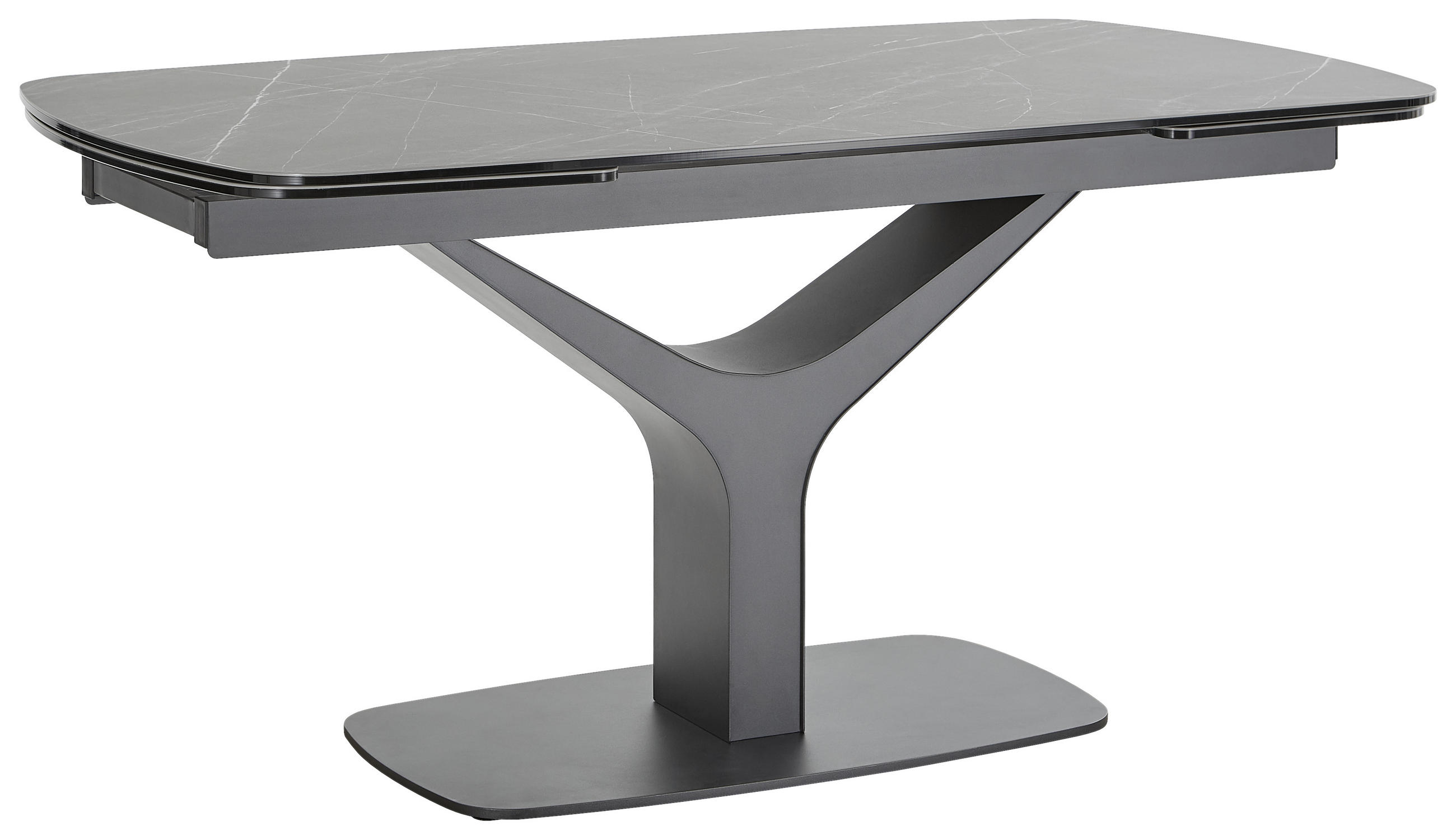 Esstisch in Metall, Glas, Keramik 160(240)/90/76 cm