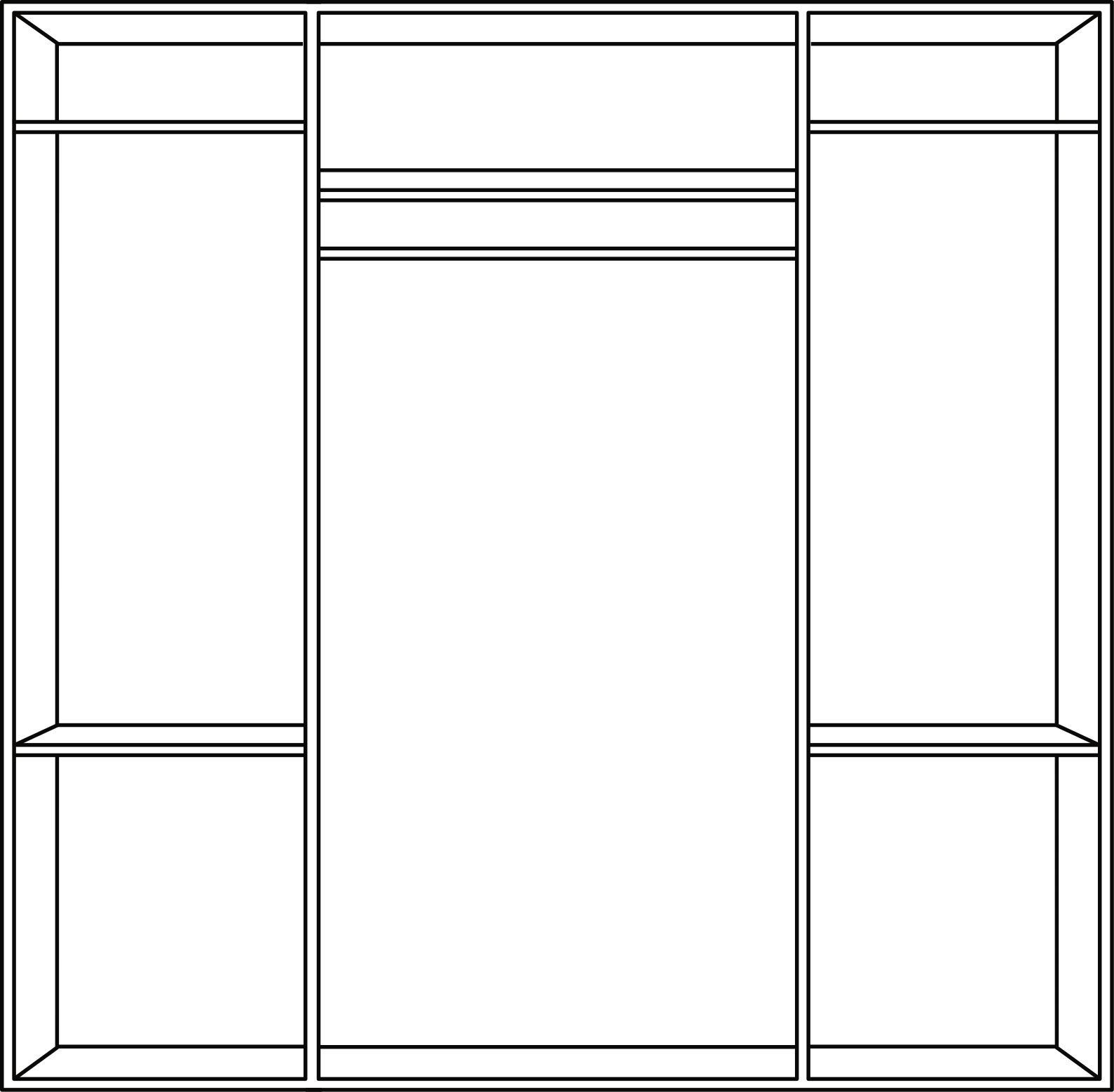 KLEIDERSCHRANK 180/198/58 cm 6-türig Graphitfarben, Weiß  - Alufarben/Graphitfarben, KONVENTIONELL, Glas/Holzwerkstoff (180/198/58cm) - Carryhome