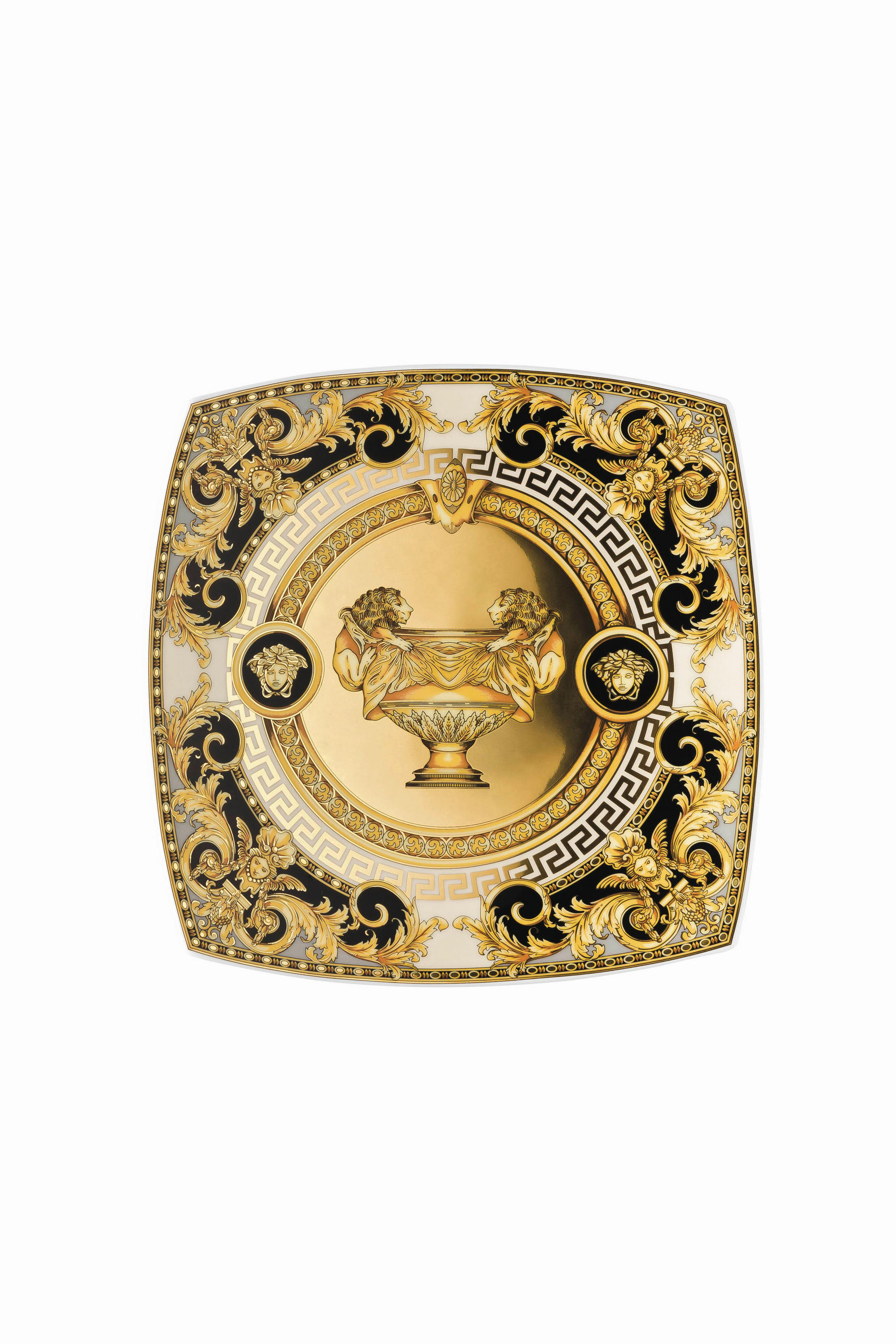 DEKORATIVNI KROŽNIK PRESTIGE  PRESTIGE GALA        21,4/21,4/7,5 cm  - zlate barve/bela, Konvencionalno, keramika (21,4/21,4/7,5cm) - Versace