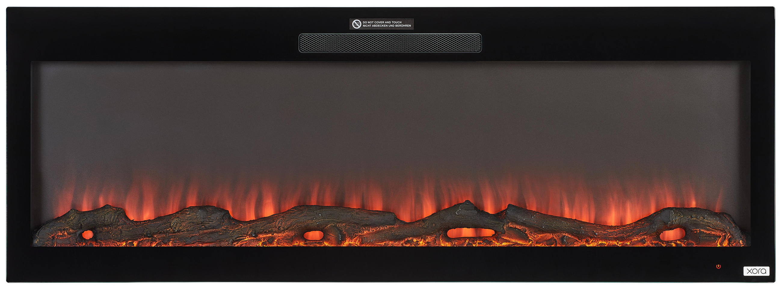 ELEKTROKAMIN - Schwarz, Design, Glas/Kunststoff (127/45,7/12,6cm) - Xora