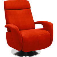 RELAXSESSEL in Textil Orange  - Edelstahlfarben/Orange, Konventionell, Textil/Metall (84/109/88cm) - Beldomo System