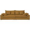 VIERSITZER-SOFA in Cord Goldfarben  - Goldfarben/Schwarz, Modern, Kunststoff/Textil (308/80/140cm) - Livetastic