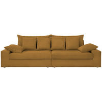 VIERSITZER-SOFA in Cord Goldfarben  - Goldfarben/Schwarz, MODERN, Kunststoff/Textil (308/80/140cm) - Livetastic