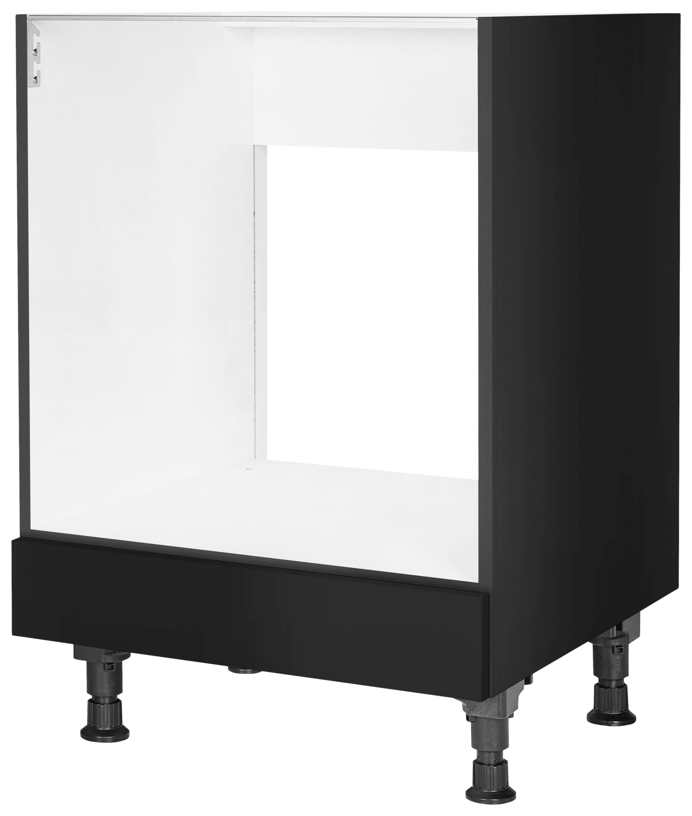 HERDUMBAUSCHRANK 60/87/56 cm  in Schwarz  - Schwarz, MODERN, Holzwerkstoff (60/87/56cm) - Nobilia