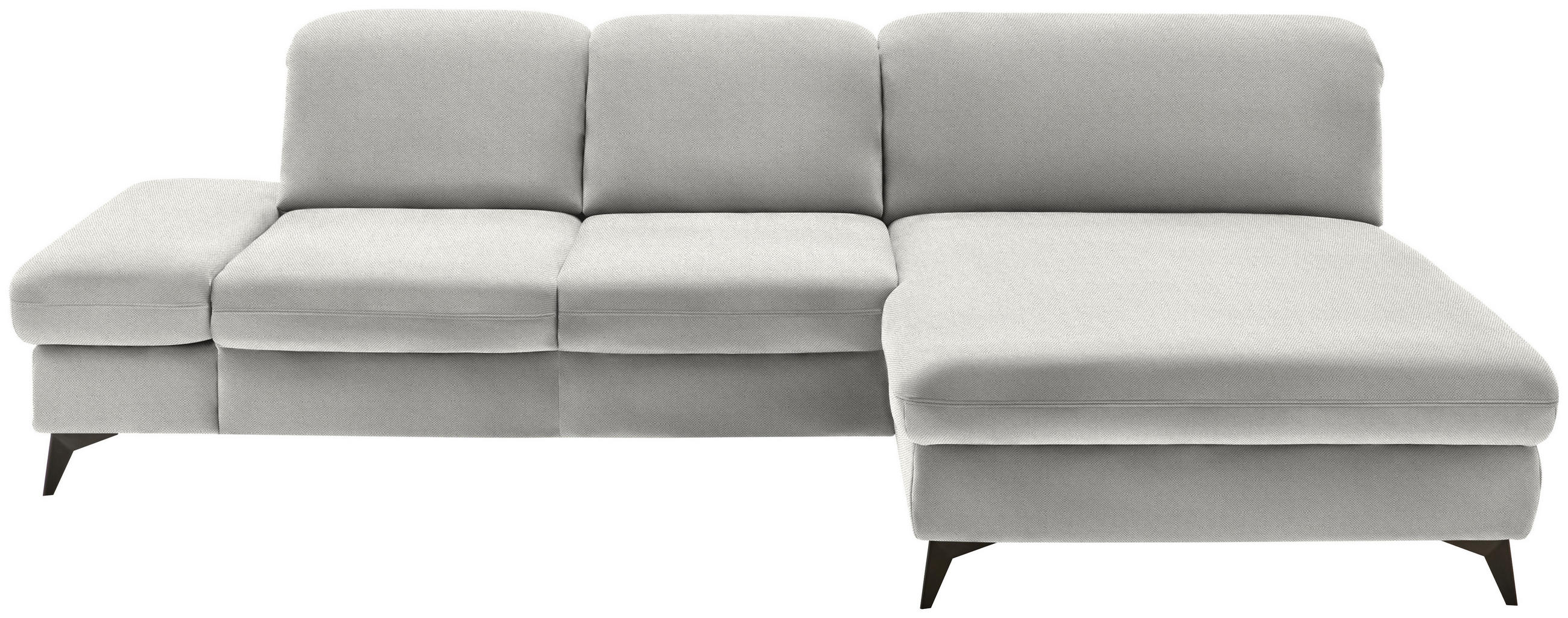 ECKSOFA  in Chenille Cappuccino  288/198 cm  - Schwarz/Cappuccino, Design, Textil/Metall (288/198cm) - Beldomo Style