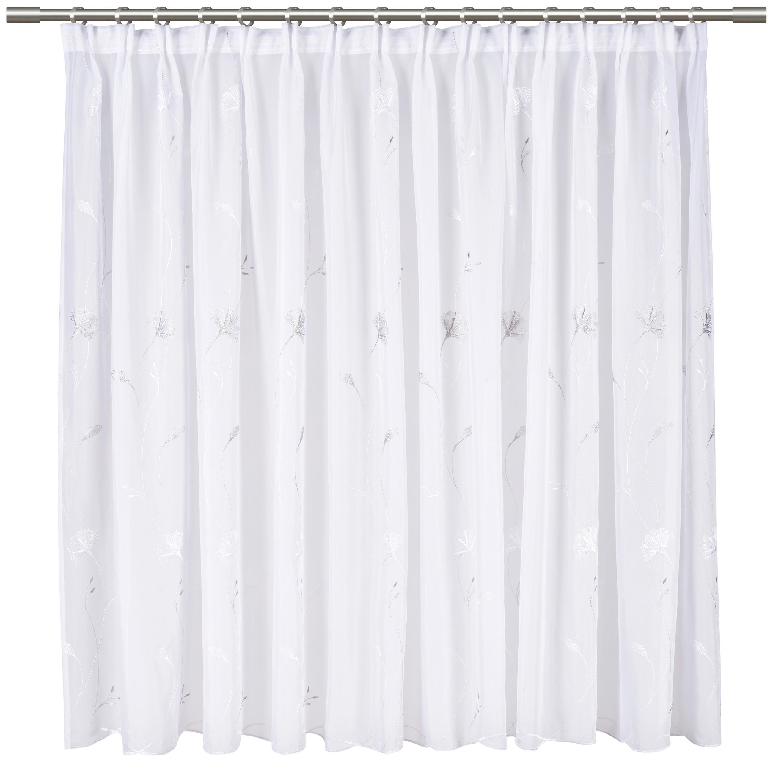 FERTIGSTORE  halbtransparent  450/175 cm   - Weiß/Grau, Natur, Textil (450/175cm) - Esposa