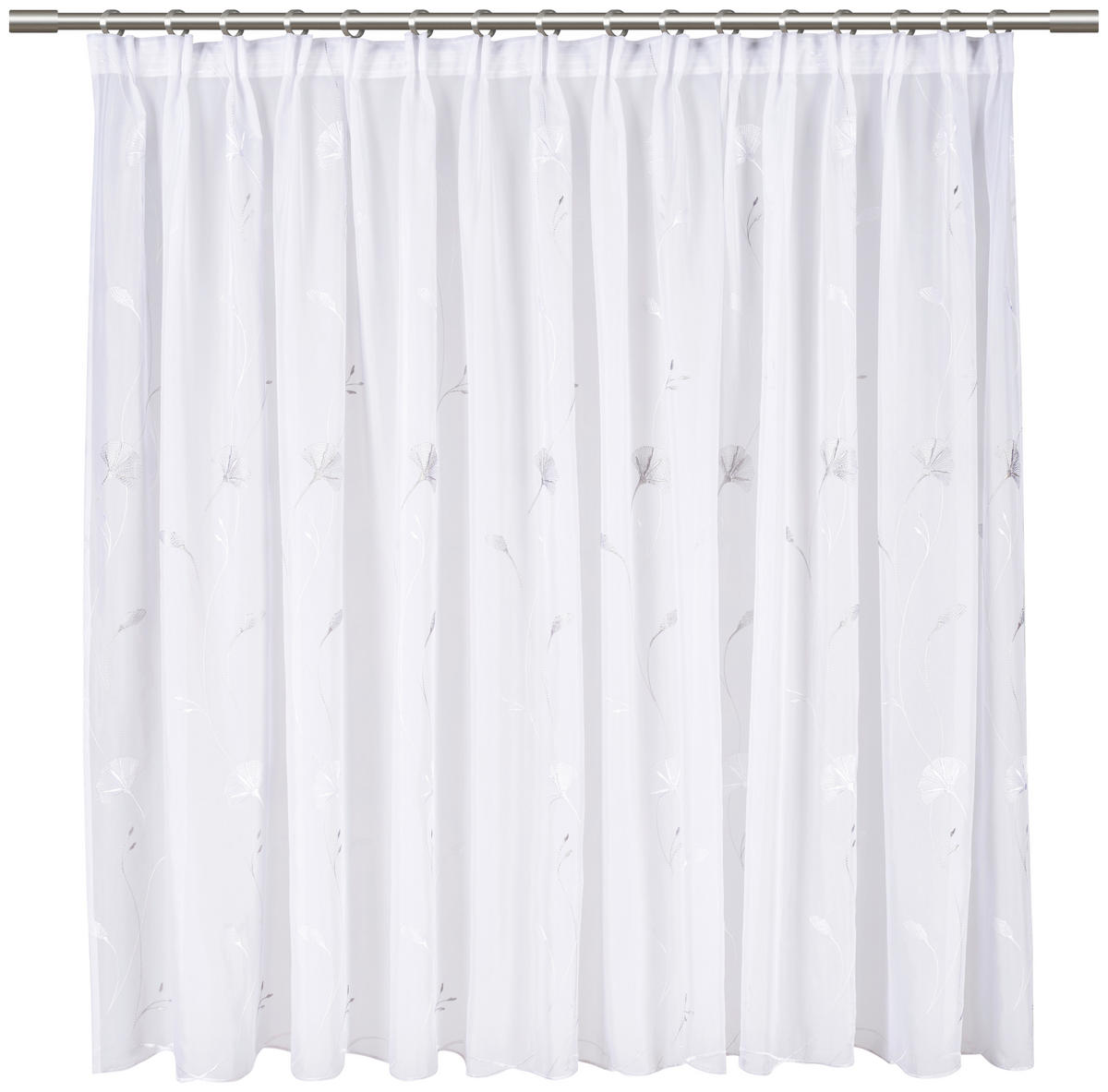 FERTIGSTORE  halbtransparent  450/175 cm   - Weiß/Grau, Natur, Textil (450/175cm) - Esposa