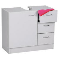 WASCHBECKENUNTERSCHRANK 63/54/30 cm  - Weiss/Silberfarben, Basics, Holzwerkstoff/Kunststoff (63/54/30cm) - MID.YOU