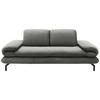 2-SITZER-SOFA Webstoff Grau  - Schwarz/Grau, Design, Textil/Metall (204 (264)/83 (110)/98cm) - LOOKS by W.Joop