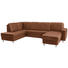 WOHNLANDSCHAFT in Leder Braun - Chromfarben/Braun, Design, Leder/Kunststoff (198/301/167cm) - Xora WOHNLANDSCHAFT in Leder Braun - Chromfarben/Braun, Design, Leder/Kunststoff (198/301/167cm) - Xora
