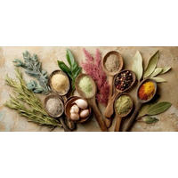 LEINWANDBILD Essen & Trinken, Gewürze 115/55 cm  - Multicolor, Basics, Holz/Papier (115/55cm) - Euroart