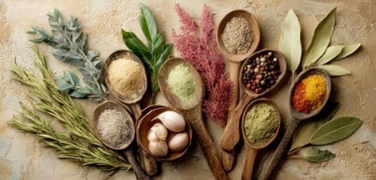 LEINWANDBILD Essen & Trinken, Gewürze 115/55 cm  - Multicolor, Basics, Holz/Papier (115/55cm) - Euroart