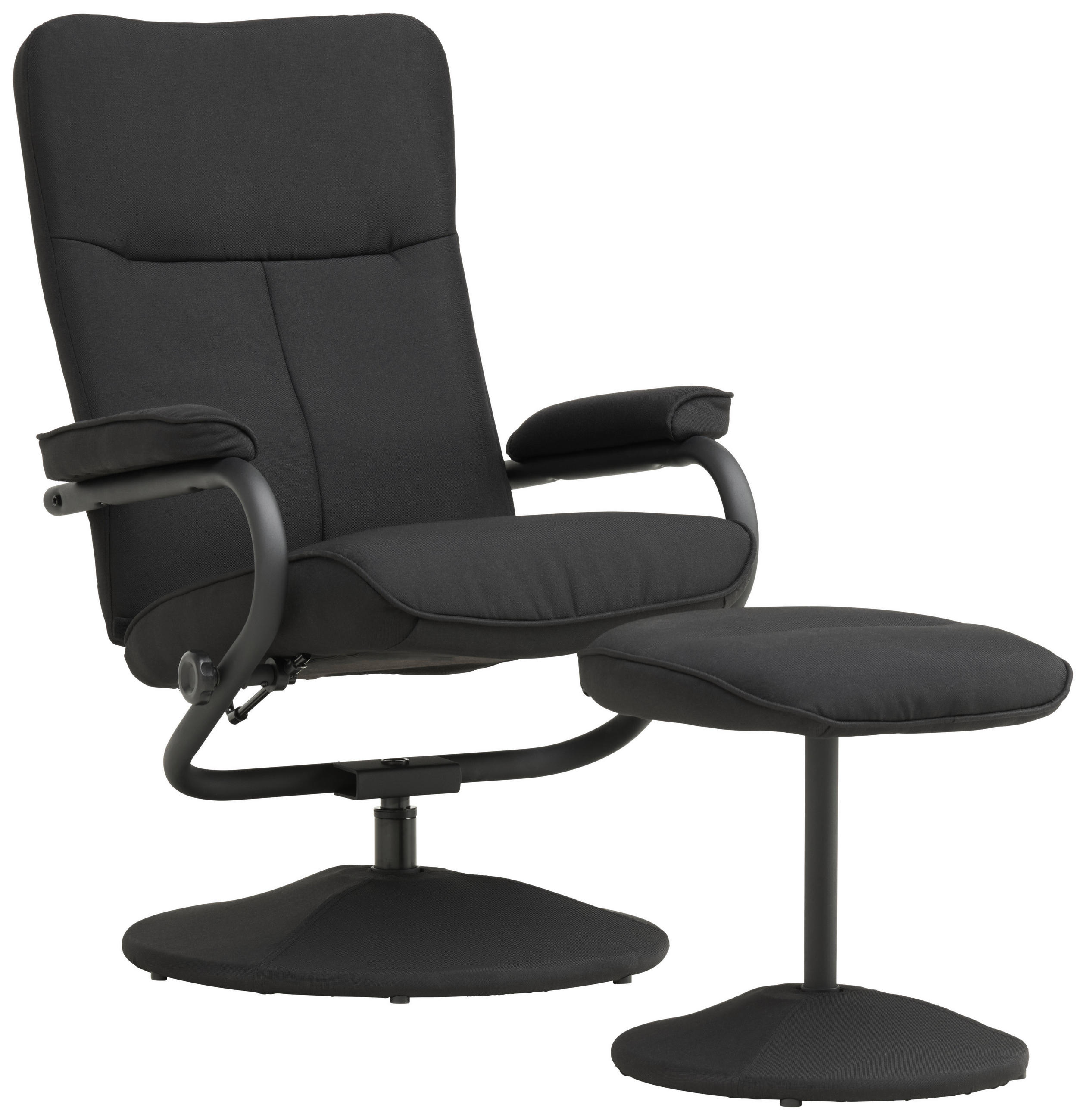 RELAXSESSELSET in Textil Schwarz  - Schwarz, MODERN, Textil/Metall (68/96.5/76cm) - P & B
