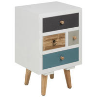 NACHTSCHRANK 36/59/30 cm  - Blau/Multicolor, Design, Holz/Holzwerkstoff (36/59/30cm)