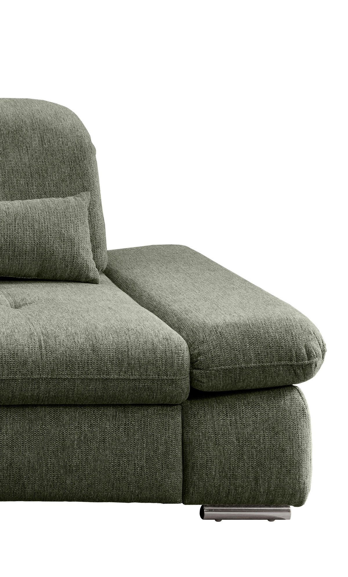 CloseUp von Livetastic ECKSOFA Dunkelgrün Chenille.