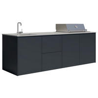 OUTDOORKÜCHE  - Sandfarben/Anthrazit, Basics, Keramik/Metall (262/117-123/63,3cm) - Dieter Knoll