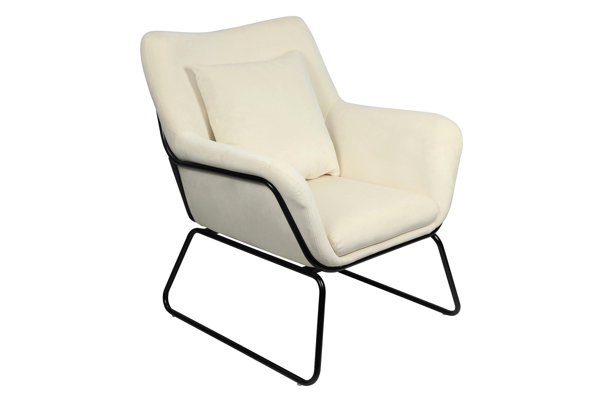 SESSEL in Samt Beige  - Beige/Messingfarben, MODERN, Textil/Metall (68/82/75cm) - Livetastic