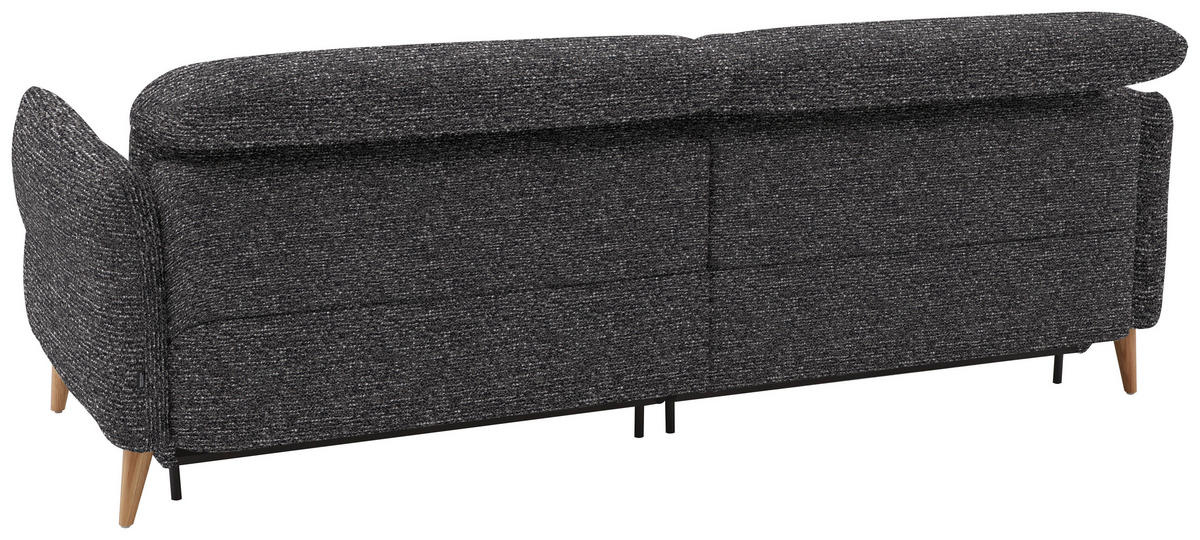 2-SITZER-SOFA  in Webstoff Dunkelgrau  - Eiche Bianco/Dunkelgrau, Design, Holz/Textil (234-262/85-106/98-112cm) - Dieter Knoll