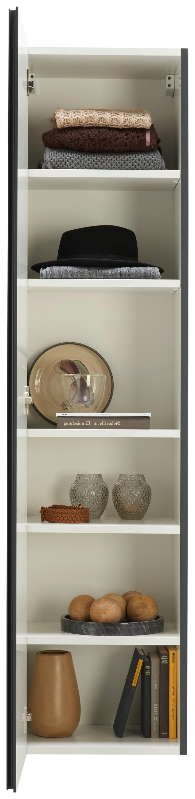 GARDEROBENSCHRANK  in 40/165/33 cm  - Anthrazit, Design, Holzwerkstoff (40/165/33cm) - Moderano