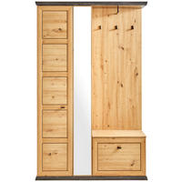 GARDEROBE  in 123/196,7/38,5 cm  - Dunkelgrau/Eiche Artisan, LIFESTYLE, Holzwerkstoff (123/196,7/38,5cm) - Hom`in