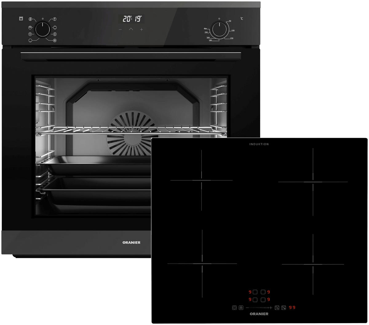 BACKOFENSET CLS902  - Schwarz, Basics, Glas/Metall (59,6/59,5/56,9cm) - Oranier