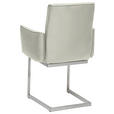 ARMLEHNSTUHL , , Mikrofaser  - Edelstahlfarben/Hellgrau, Design, Holzwerkstoff/Textil (63/91/60cm) - Dieter Knoll