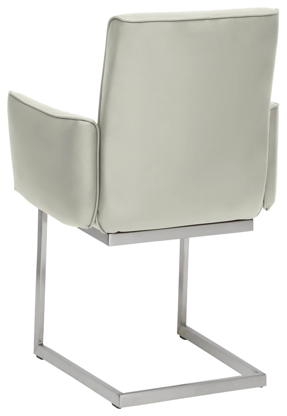 ARMLEHNSTUHL  in Stahl Mikrofaser  - Edelstahlfarben/Hellgrau, Design, Holzwerkstoff/Textil (63/91/60cm) - Dieter Knoll