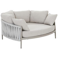 LOUNGEBETT 165/69/144 cm Aluminium  - Beige, Design, Textil/Metall (165/69/144cm) - Amatio