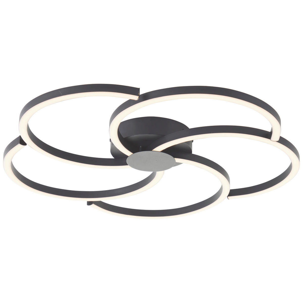 LED-DECKENLEUCHTE  57/6 cm    - Schwarz, Design, Kunststoff/Metall (57/6cm) - Brilliant