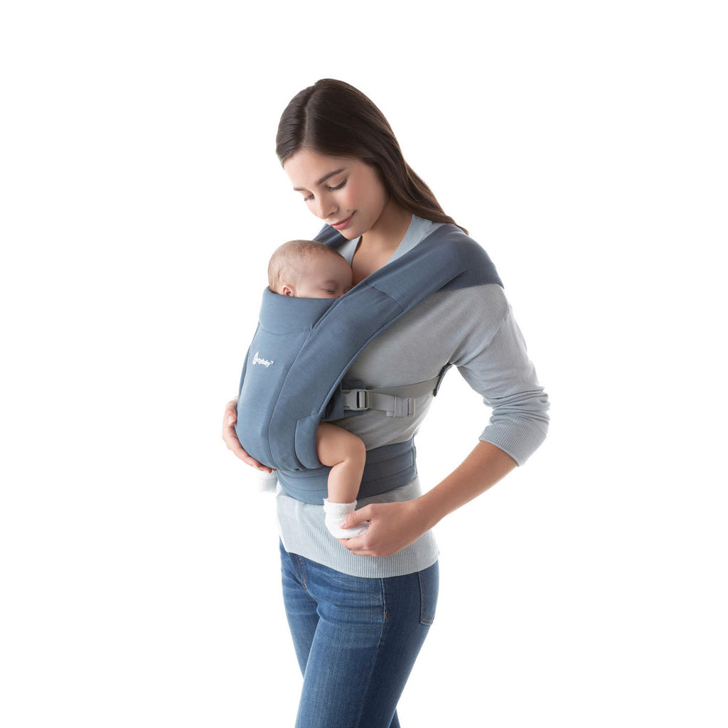 Thumbnail - Ergo Baby Babytrage Embrace, Pastellblau, Textil, 17.4x12.4x26.5 cm, AGR-geprüft, Bauchtragefunktion, Schultergurte über...